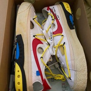 Nike off white blazer low university red